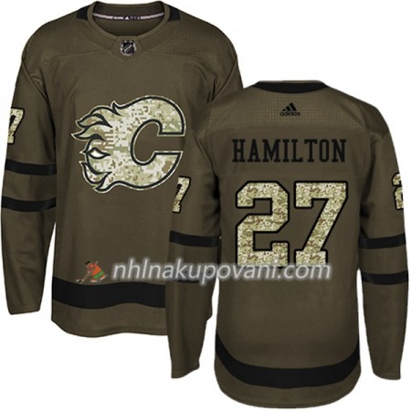 Calgary Flames Dresy Dougie Hamilton 27 Adidas 2017-2018 Camo Zelená Authentic - Pánské Calgary Flames Dresy Dougie Hamilton 27 Adidas 2017-2018 Camo Zelená Authentic - Pánské